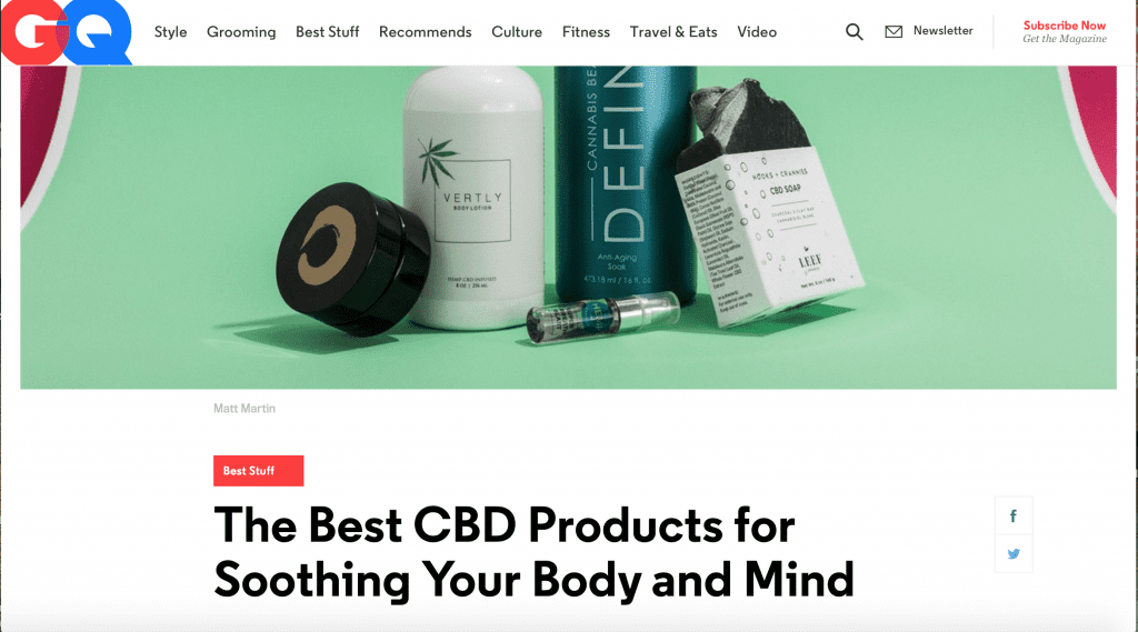 GQ's BEST STUFF AWARDS: The Best CBD Products To Soothe Your Mind and Body